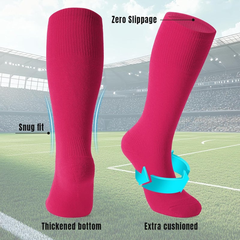 Werforu Baseball Socks and Non-Metal Nickel-Free Belt-Adjustable Belt with Non-allergic Plastic Buckle Softball Socks for kid - Image 4